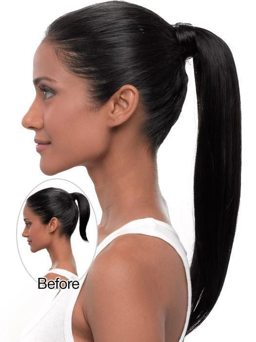 18" Simply Straight Pony Hairpiece by Hairdo | Heat Friendly Synthetic Wrap-Around