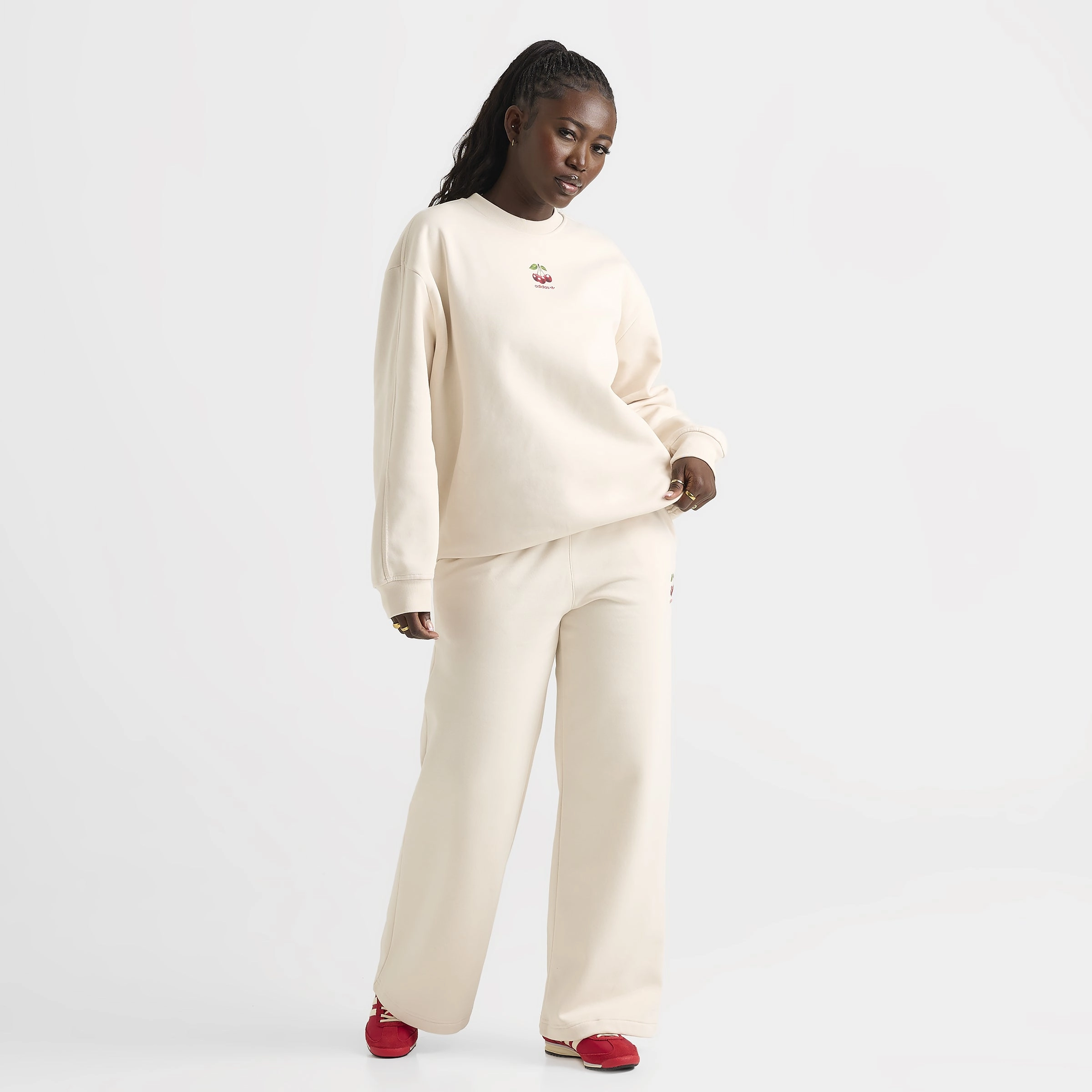 adidas Women's Cherry Crewneck / Wonder White