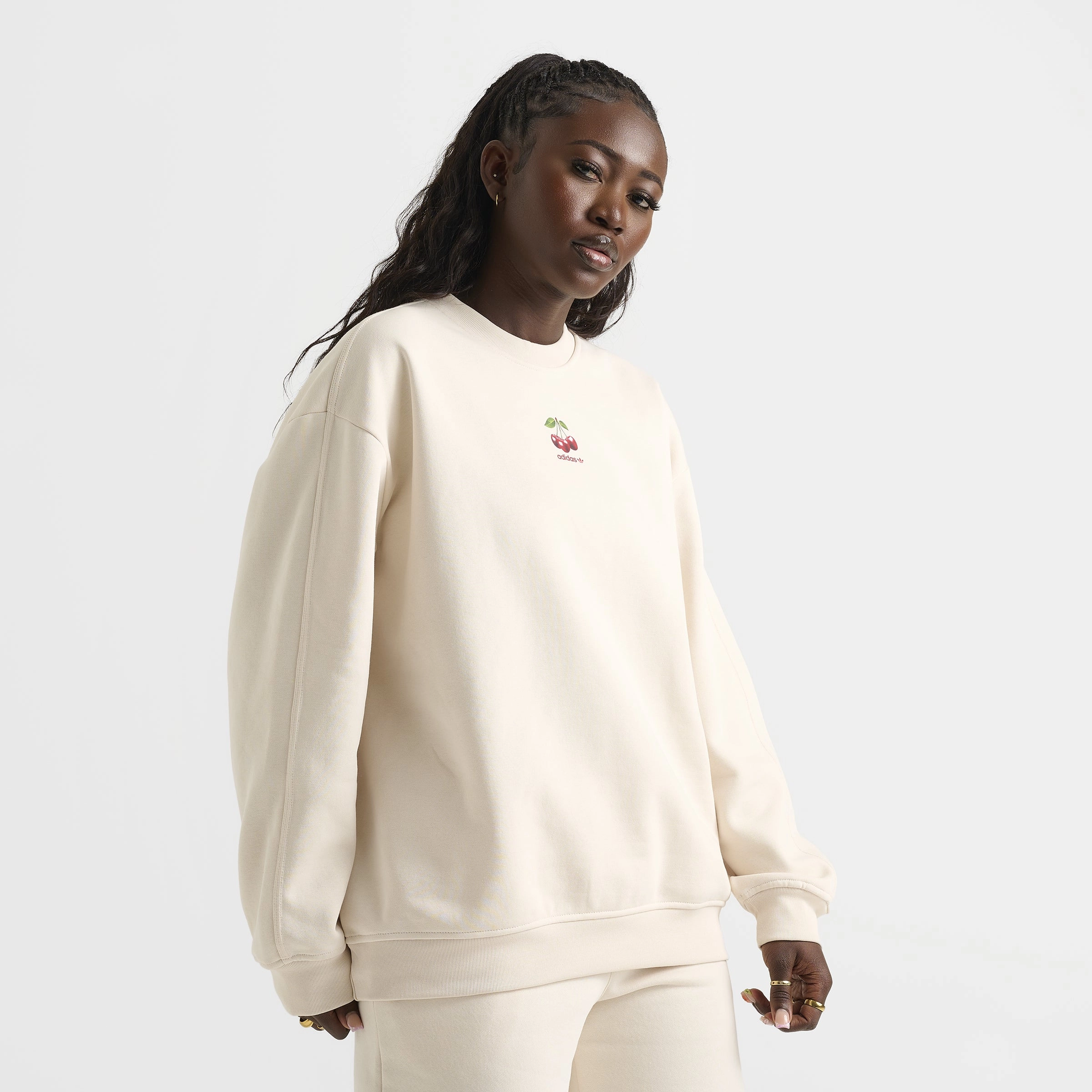 adidas Women's Cherry Crewneck / Wonder White