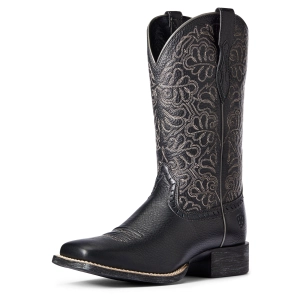 Ariat Ladies 10034024 Round Up Remuda Black Ladies western boots