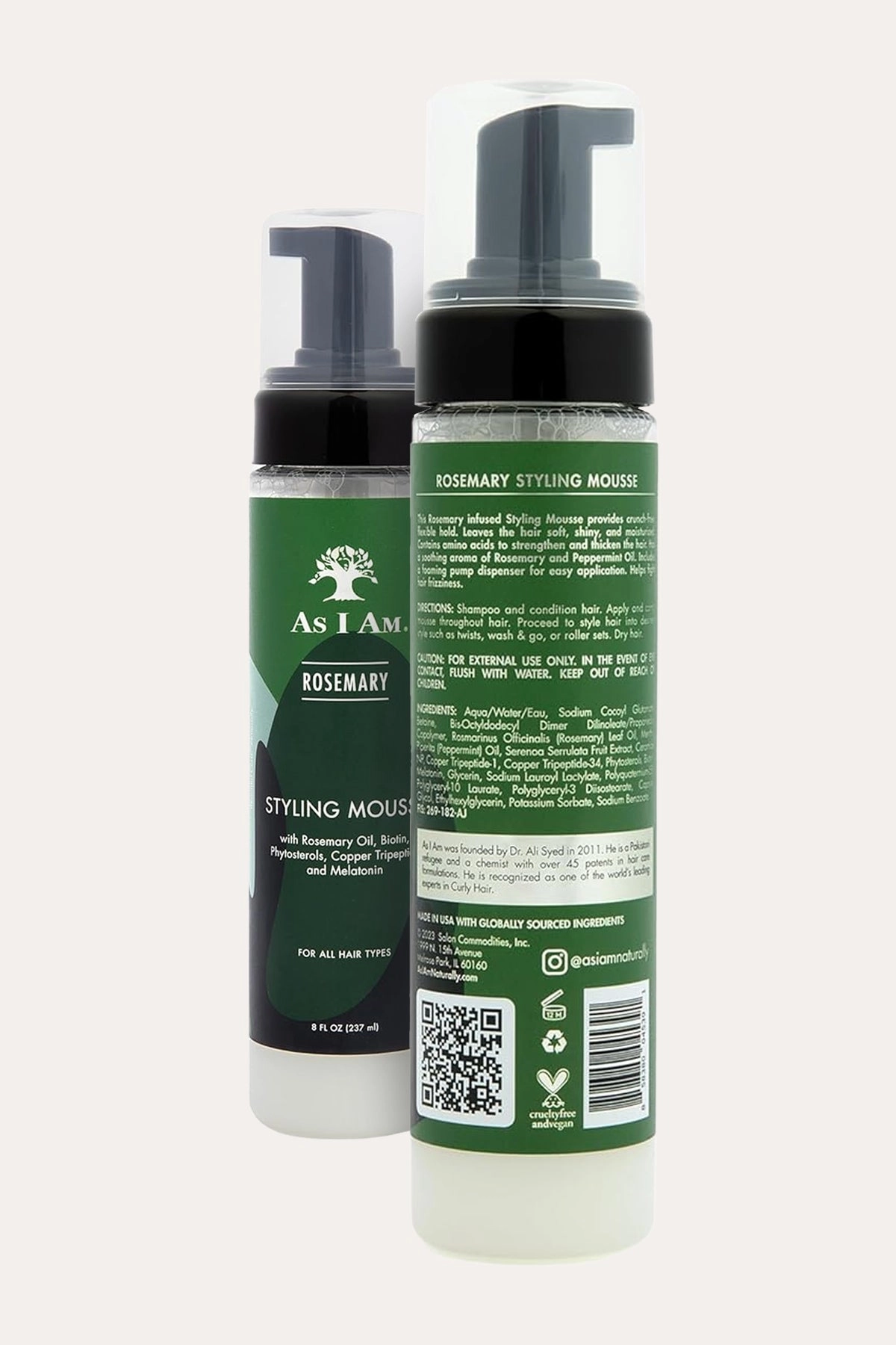 AS I AM ROSEMARY STYLING MOUSSE 8oz