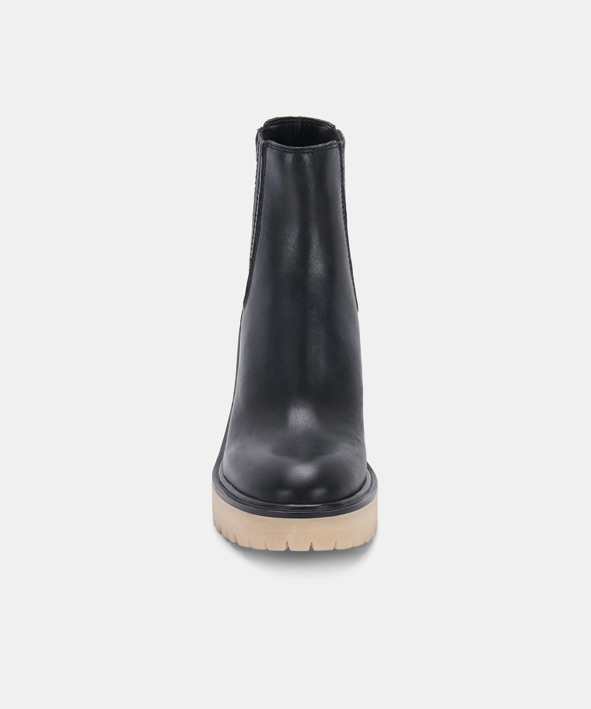 CASTER H2O BOOTIES BLACK LEATHER - re:vita