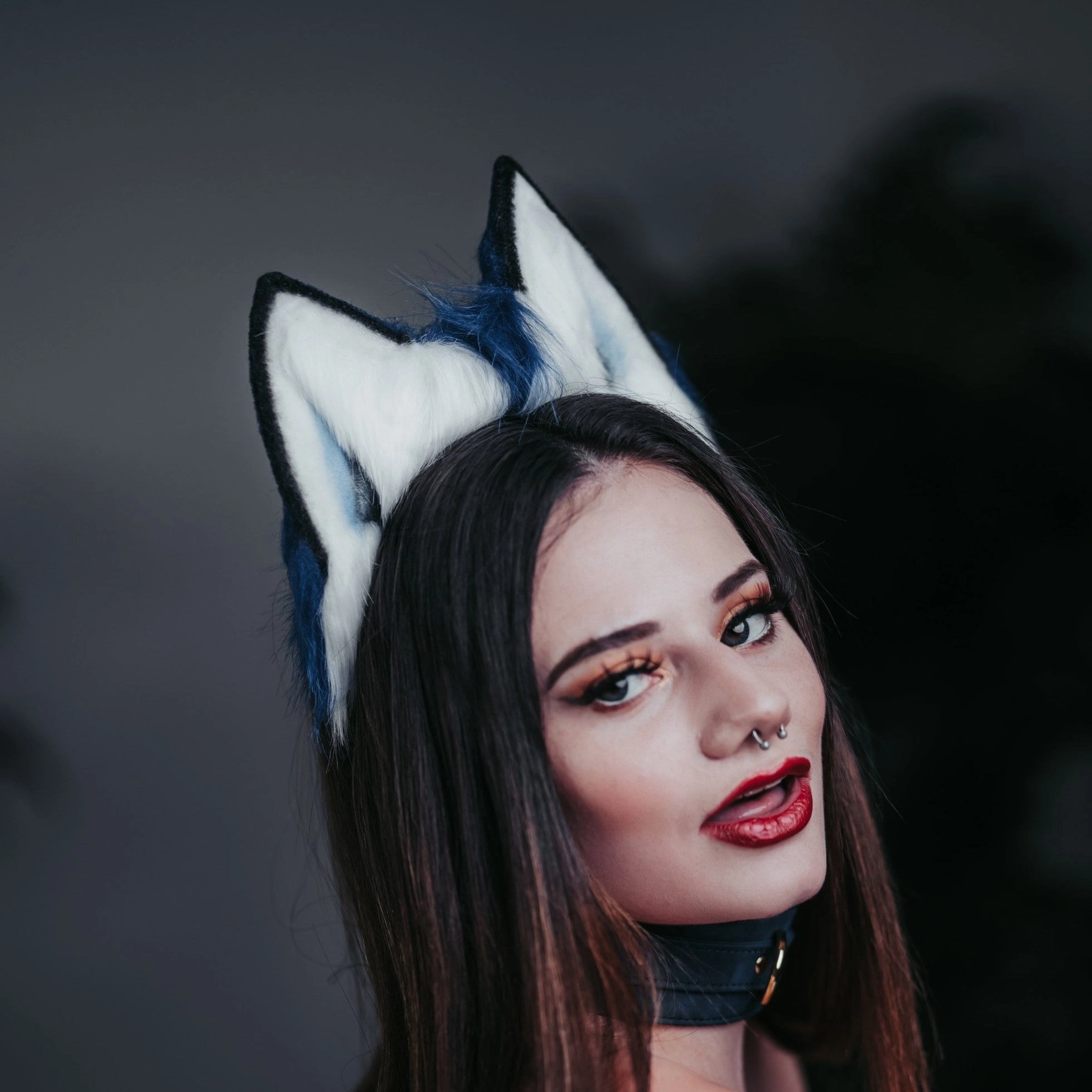 Cobalt Blue Foxtail Butt Plug Set