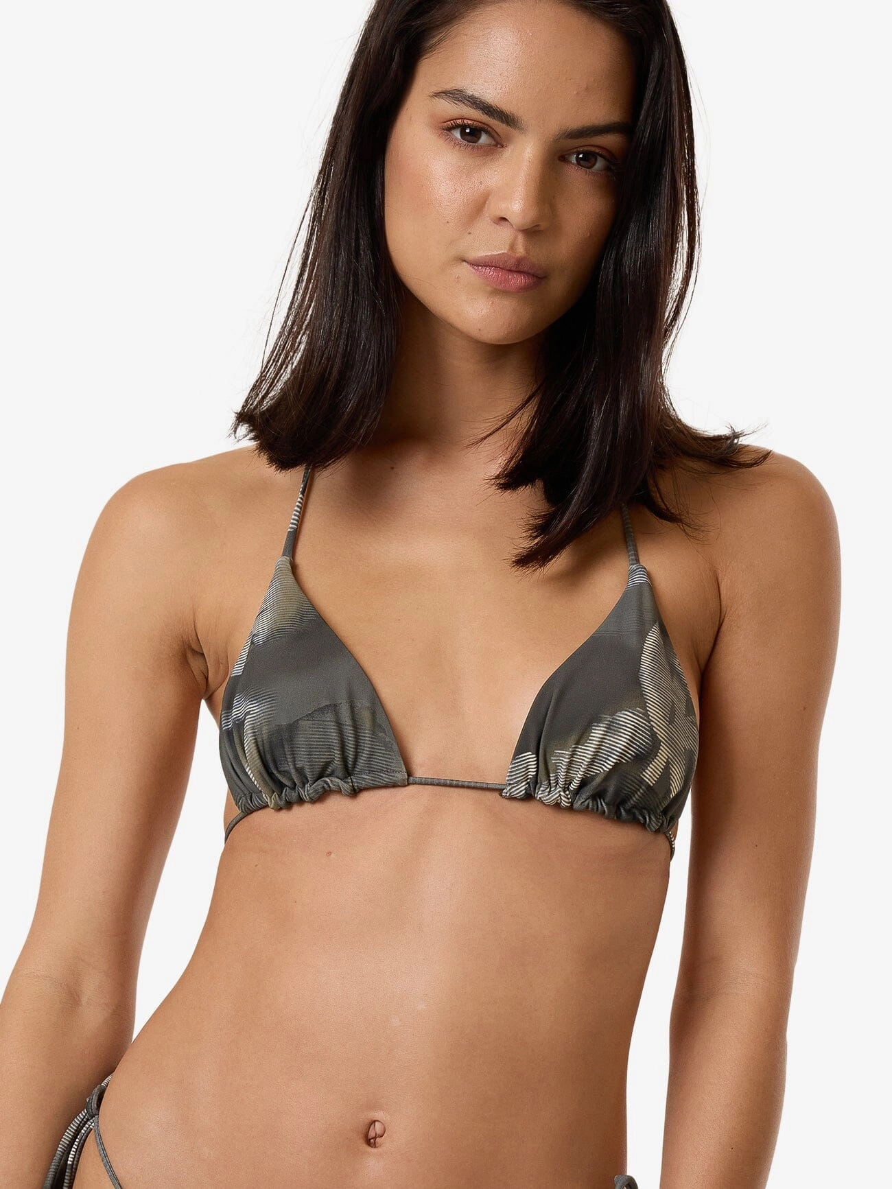 Flora Haze String Bikini Top - Brindle