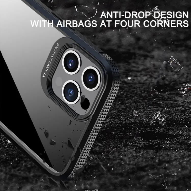 For iPhone 11 MG Series Carbon Fiber TPU   Clear PC Four-corner Airbag Shockproof Case