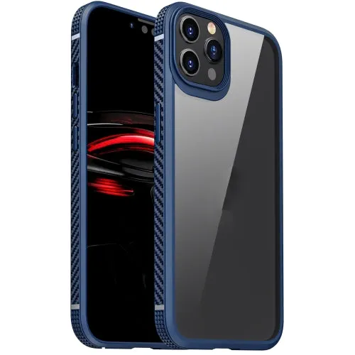 For iPhone 11 MG Series Carbon Fiber TPU   Clear PC Four-corner Airbag Shockproof Case