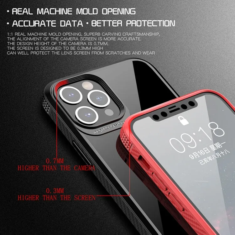 For iPhone 11 MG Series Carbon Fiber TPU   Clear PC Four-corner Airbag Shockproof Case
