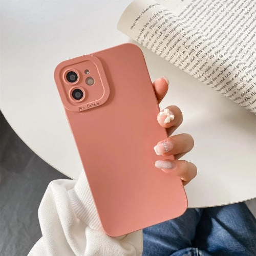 For iPhone 11 Straight-Edge Solid Color Liquid Silicone Shockproof Full Coverage Protective Case