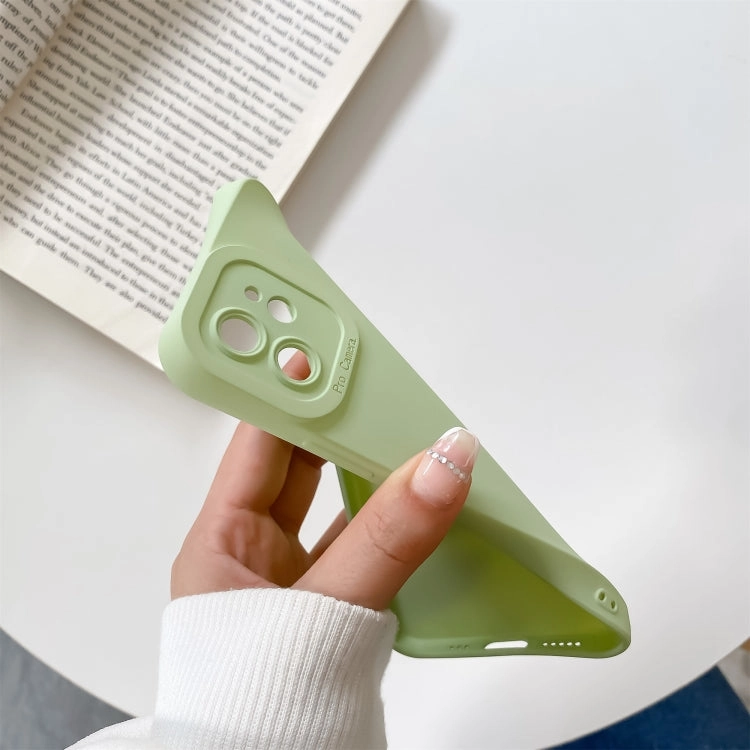 For iPhone 12 Straight-Edge Solid Color Liquid Silicone Shockproof Full Coverage Protective Case