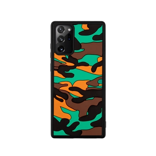For Samsung Galaxy Note20 Camouflage Clouds Embossed Skin Feel Silicone Shockproof