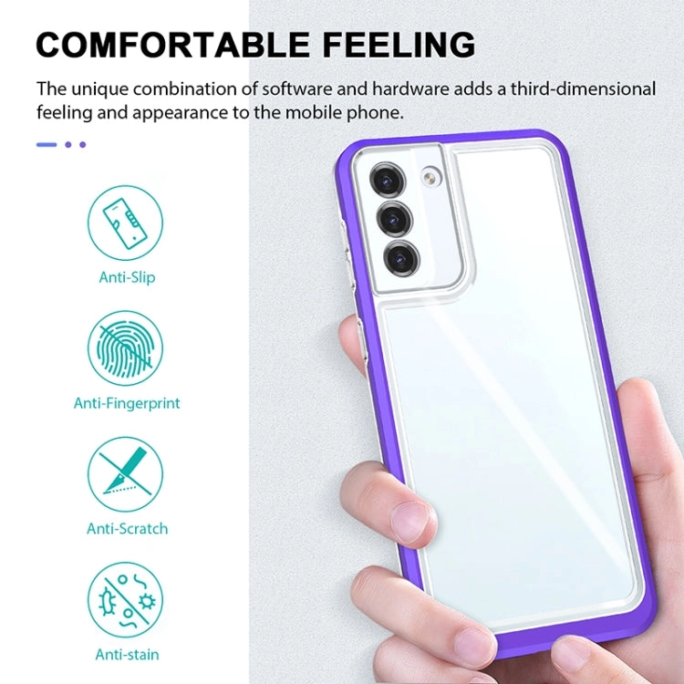 For Samsung Galaxy S21  5G Bright Series Clear Acrylic   PC TPU Shockproof