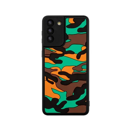 For Samsung Galaxy S21  5G Camouflage Clouds Embossed Skin Feel Silicone Shockproof