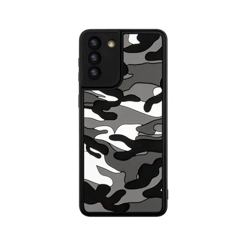 For Samsung Galaxy S21  5G Camouflage Clouds Embossed Skin Feel Silicone Shockproof
