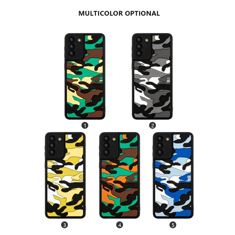 For Samsung Galaxy S21  5G Camouflage Clouds Embossed Skin Feel Silicone Shockproof
