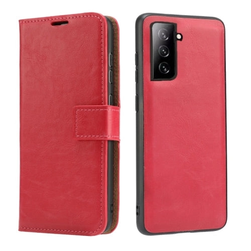 For Samsung Galaxy S21  5G Crazy Horse Texture Detachable Magnetic Back Cover Horizontal Flip