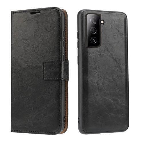 For Samsung Galaxy S21  5G Crazy Horse Texture Detachable Magnetic Back Cover Horizontal Flip