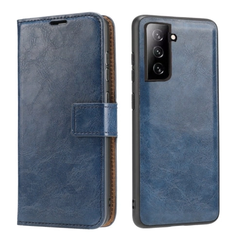 For Samsung Galaxy S21  5G Crazy Horse Texture Detachable Magnetic Back Cover Horizontal Flip