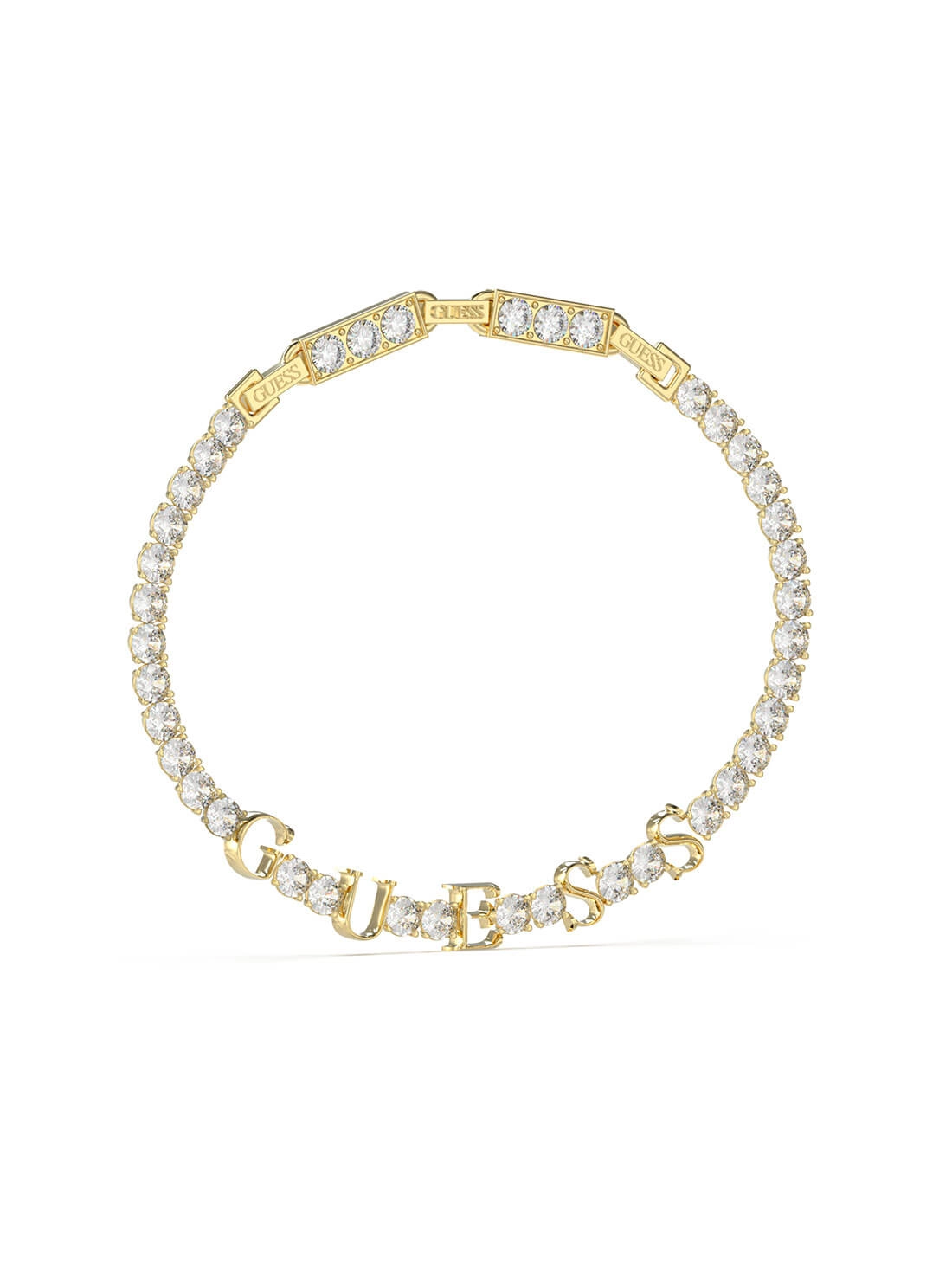 Gold Arm Party Logo Tennis  Bracelet