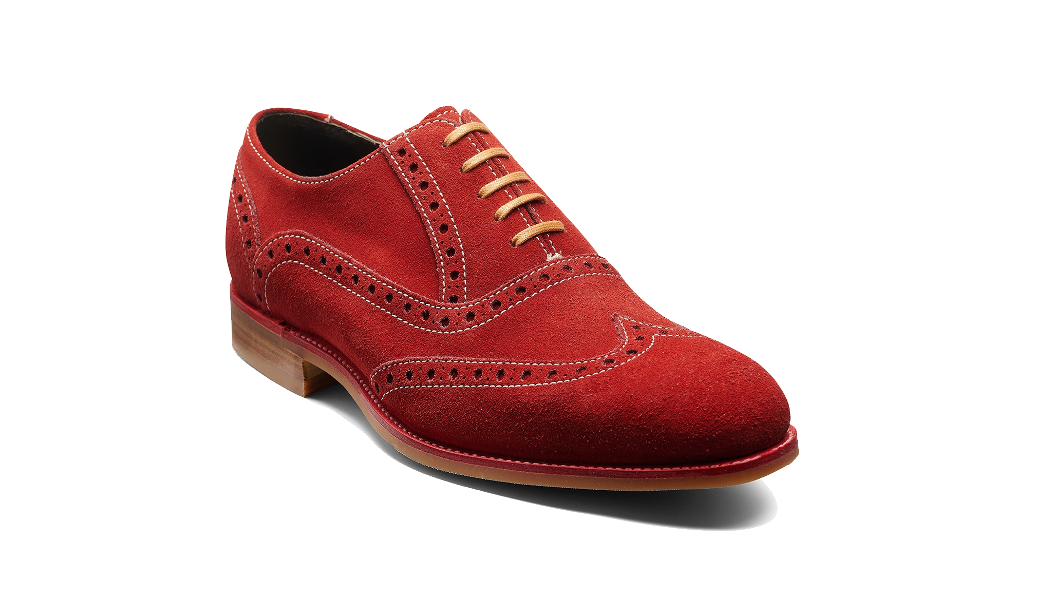 Grant - Red Grey Suede
