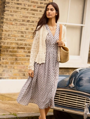 Holly LENZING™ ECOVERO™ Dress | Navy Sprig
