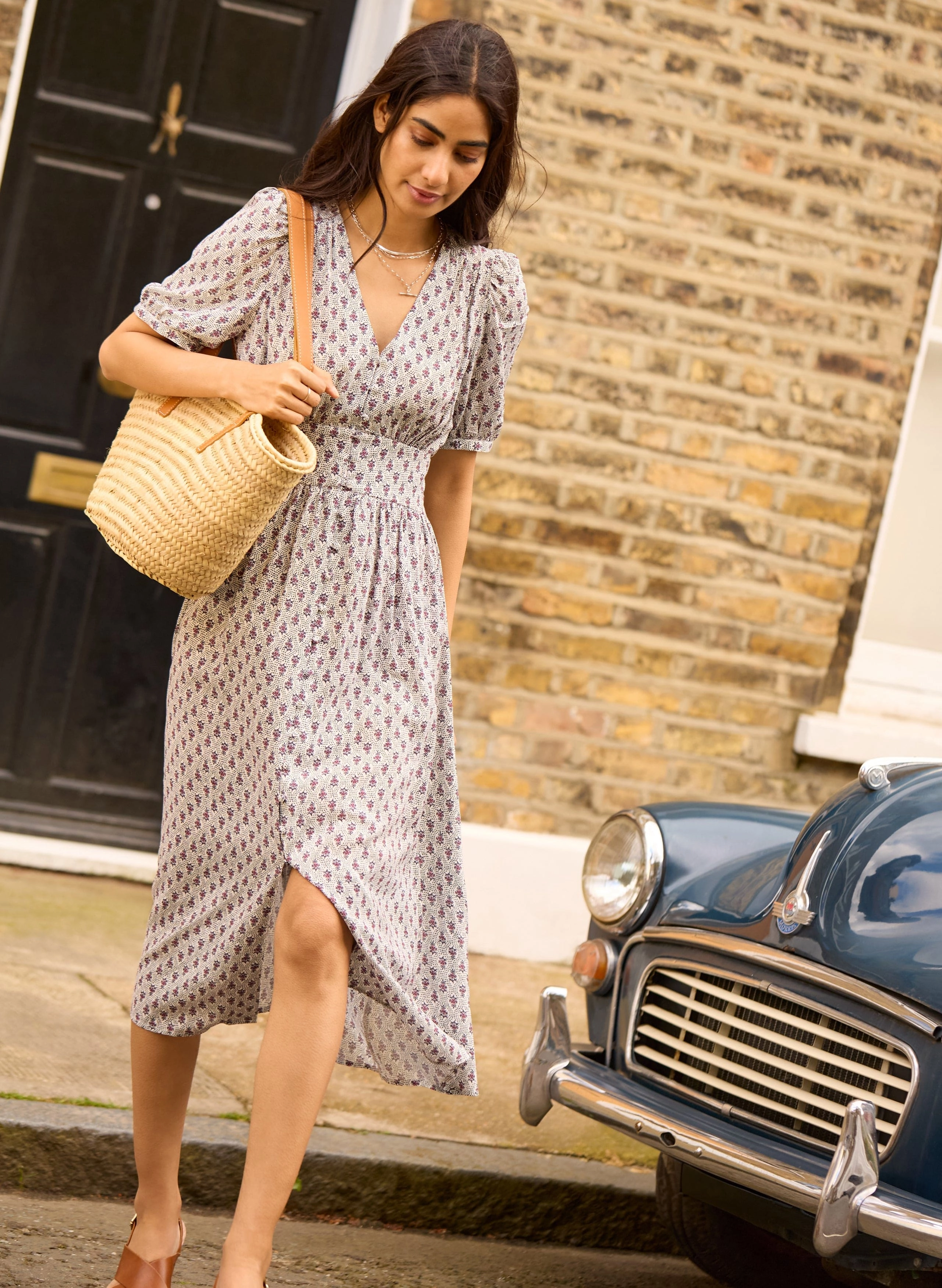 Holly LENZING™ ECOVERO™ Dress | Navy Sprig