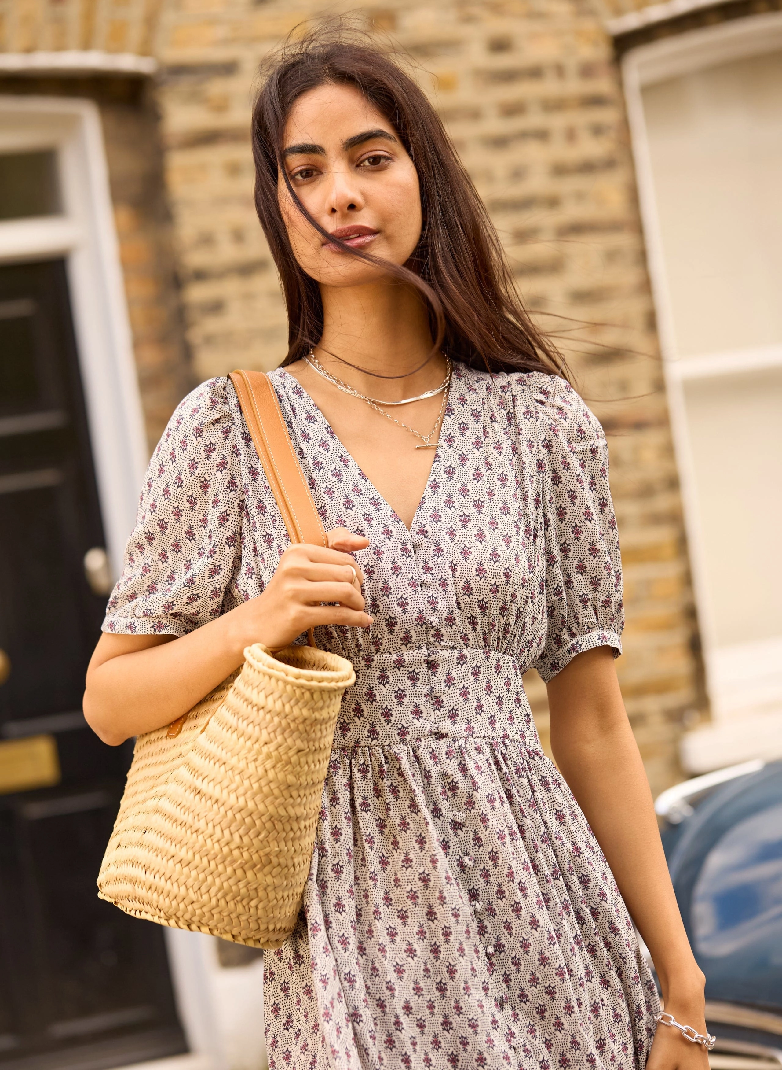 Holly LENZING™ ECOVERO™ Dress | Navy Sprig