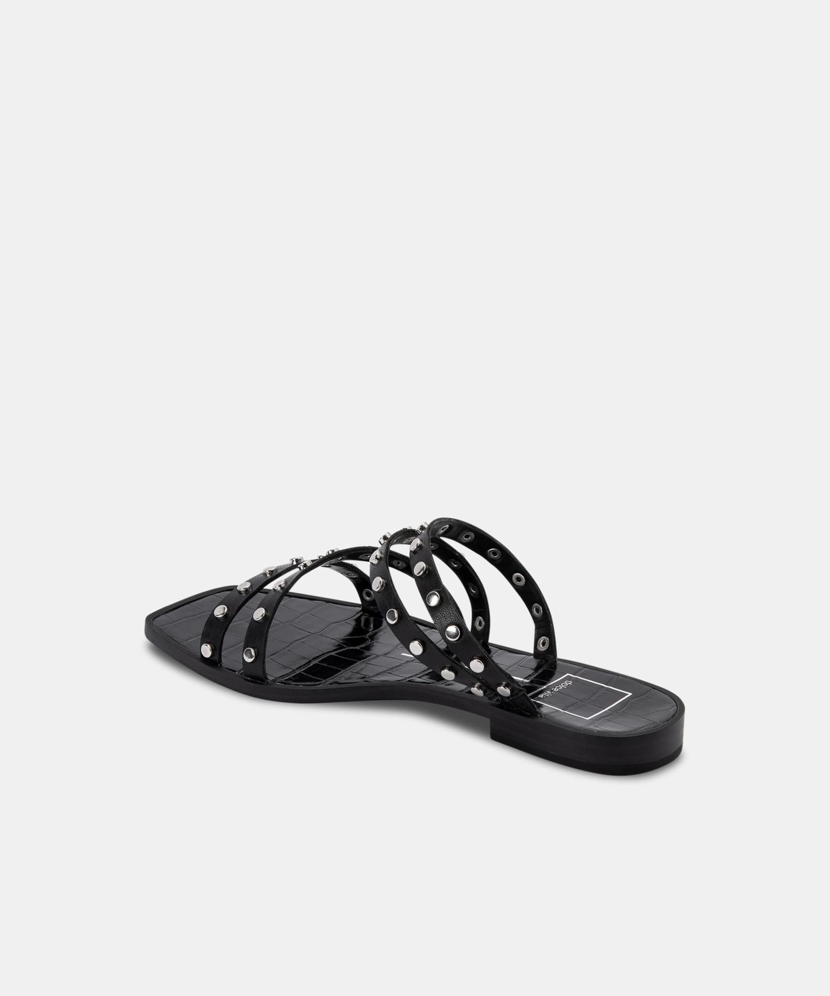 IZABEL STUDDED SANDALS BLACK STELLA - re:vita