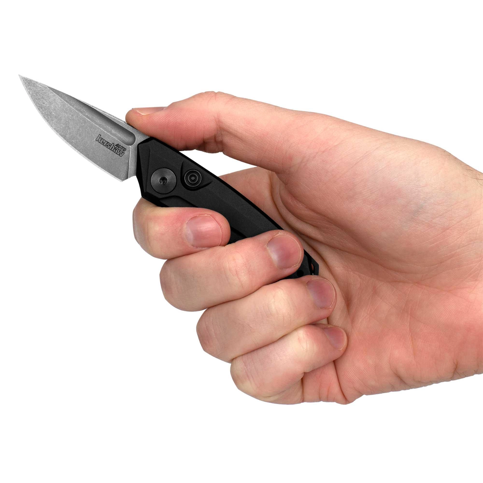 Kershaw Pocket Knife - Launch 9 Drop Point Plain Edge Steel Blade Everyday | KW7250