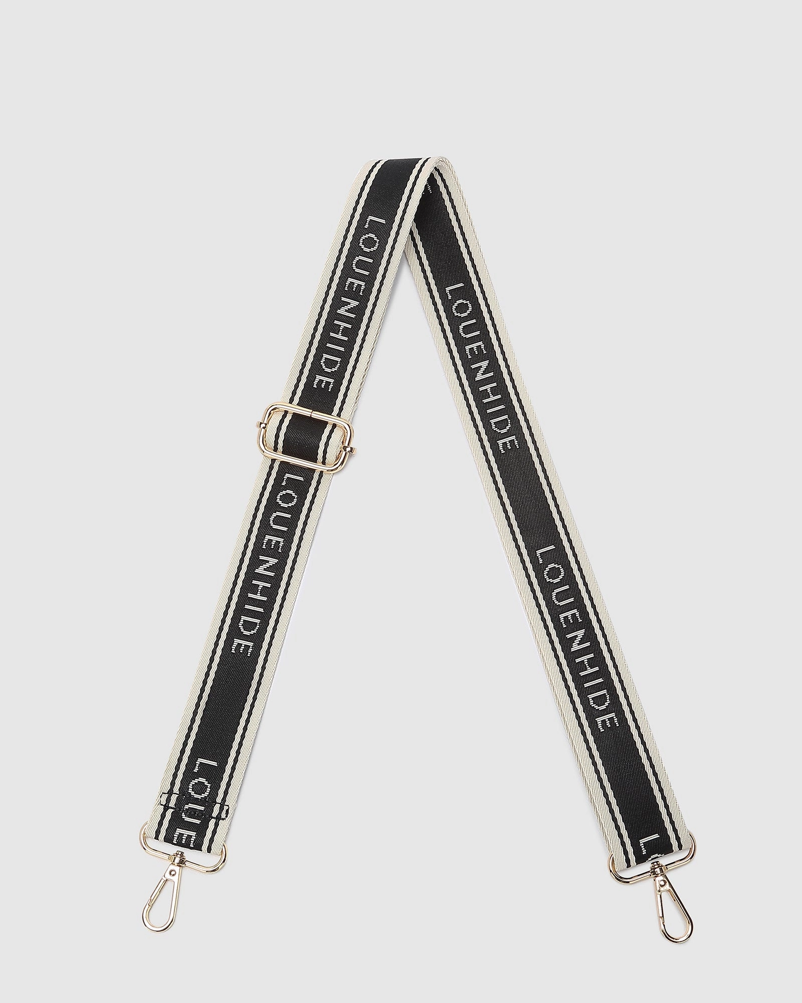 Louenhide Logo Contrast Bag Strap Black Cream