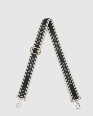 Louenhide Logo Contrast Bag Strap Black Cream