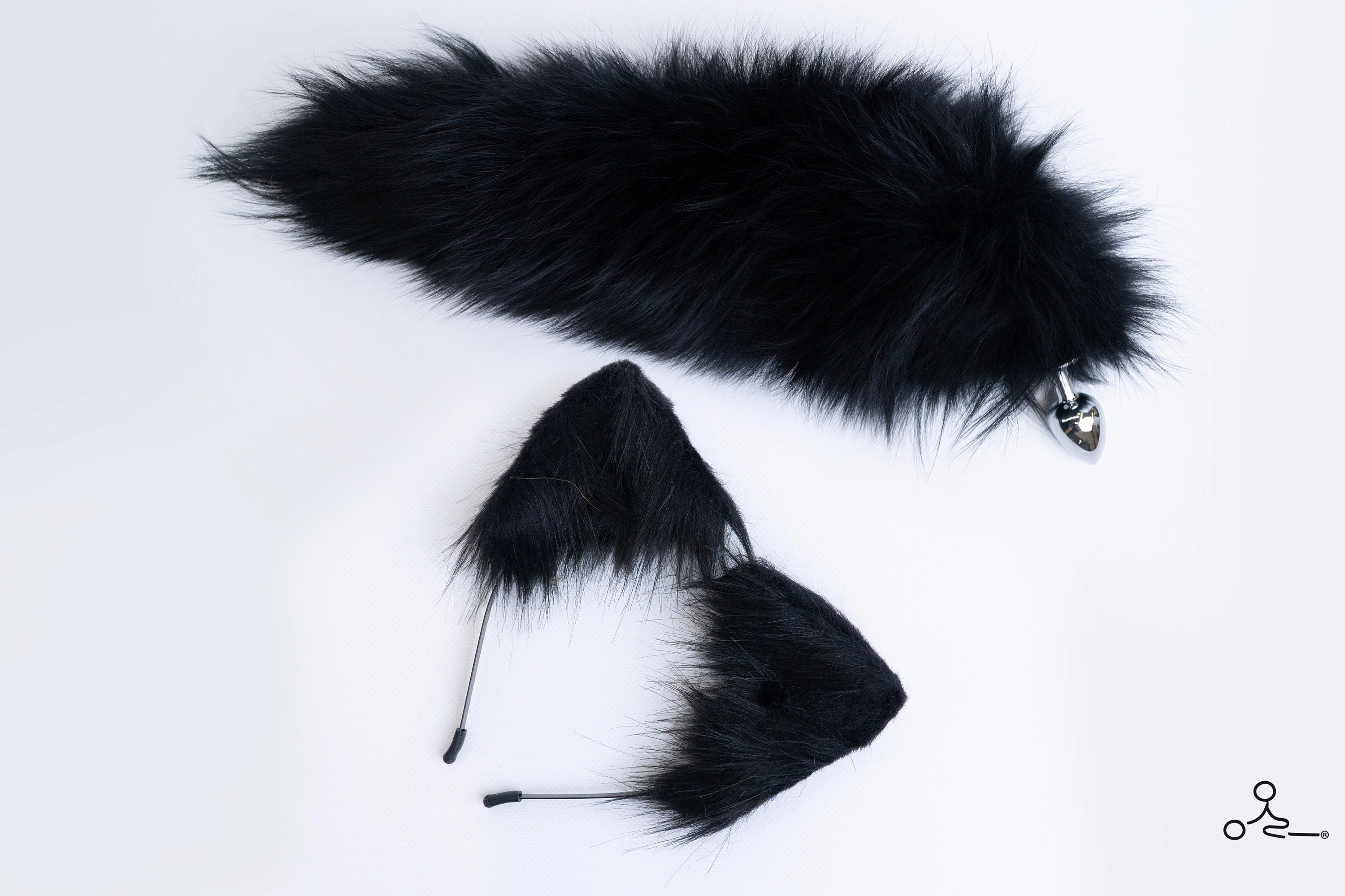 Majestic Black Tail Plug Set
