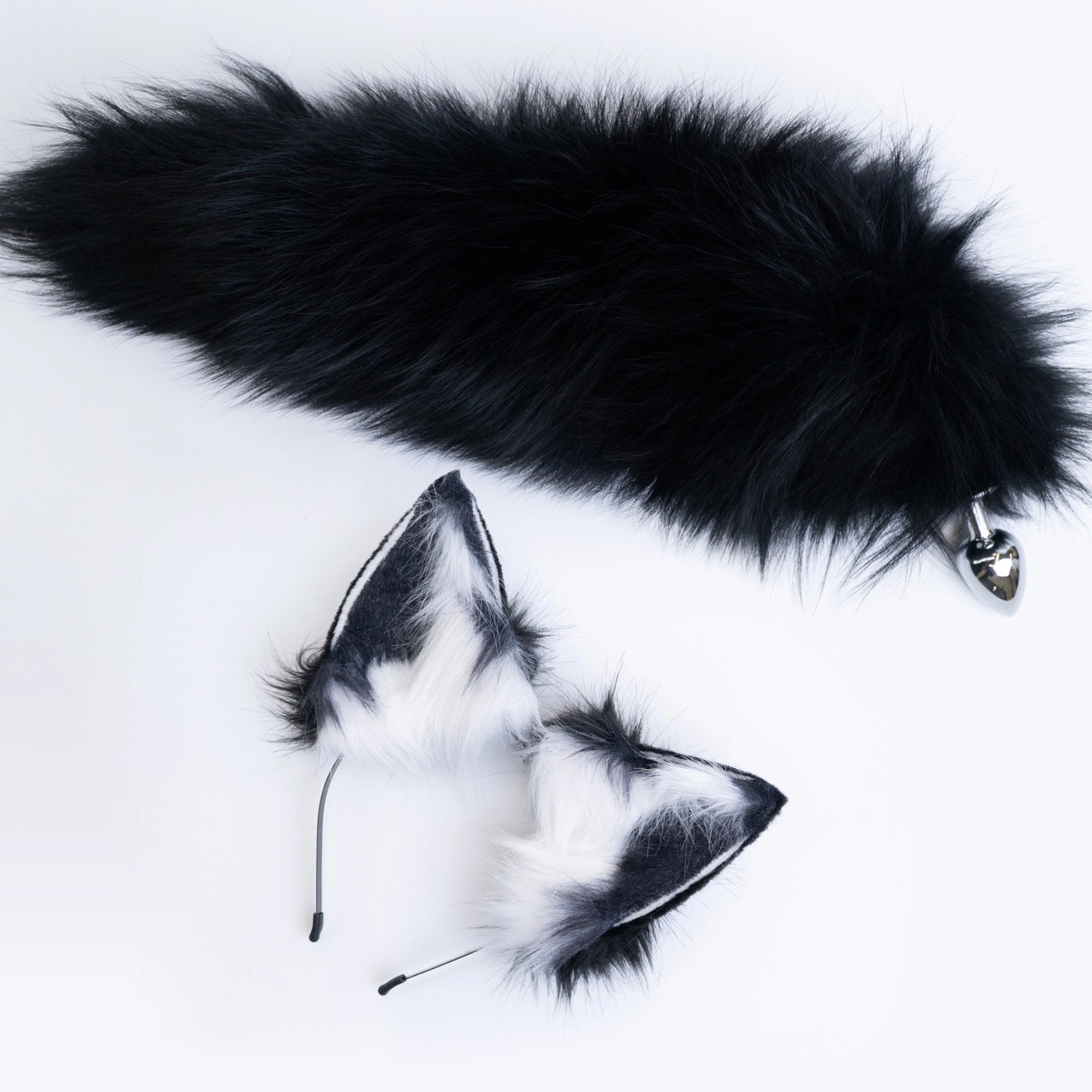 Majestic Midnight Tail Plug Set Black Tail Butt Plug