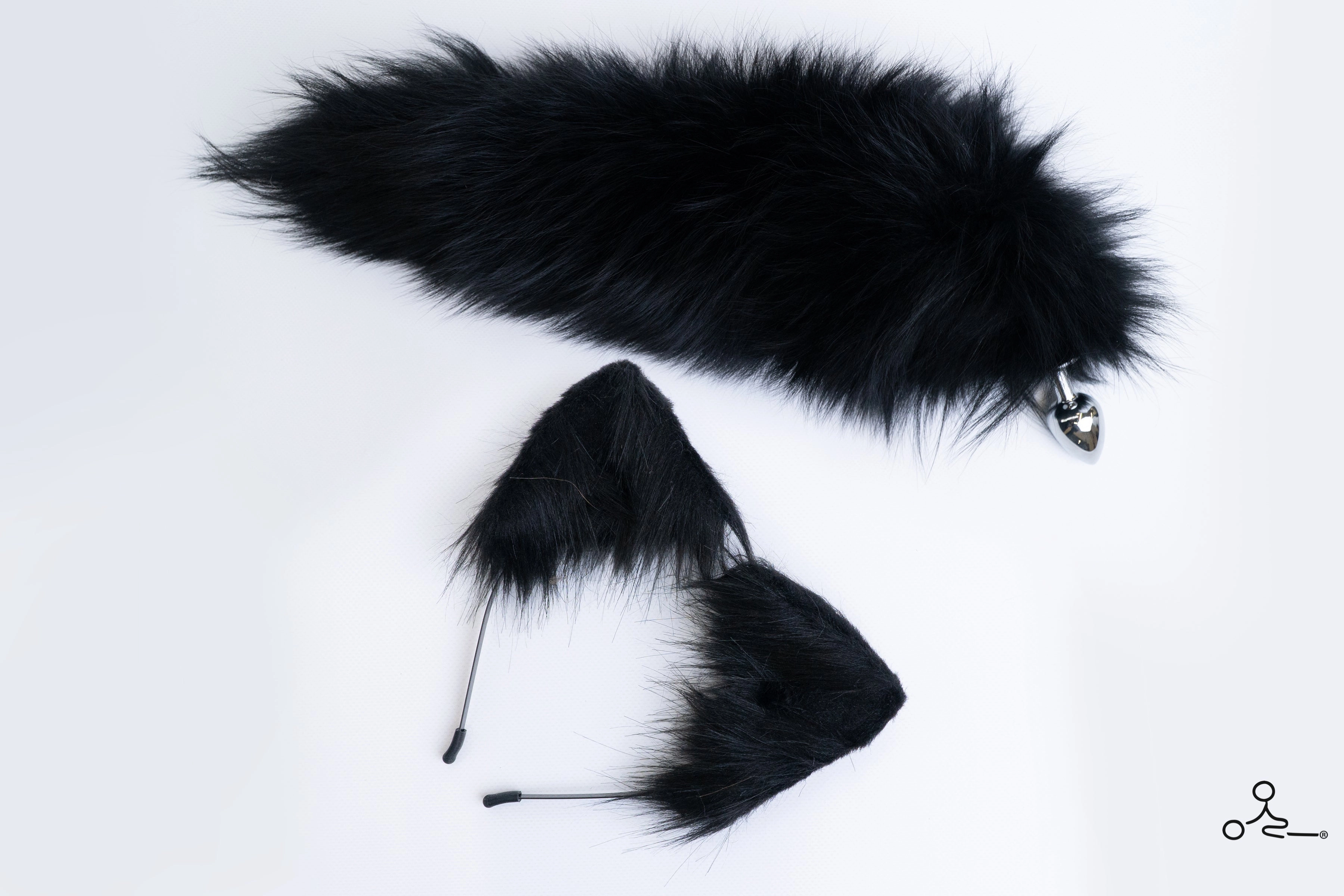 Majestic Midnight Tail Plug Set Black Tail Butt Plug