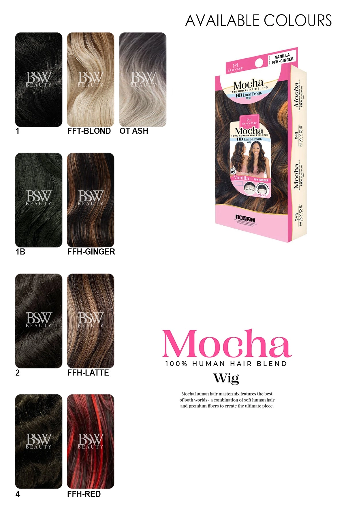 MAYDE MOCHA 100% HUMAN HAIR BLEND - VANILLA
