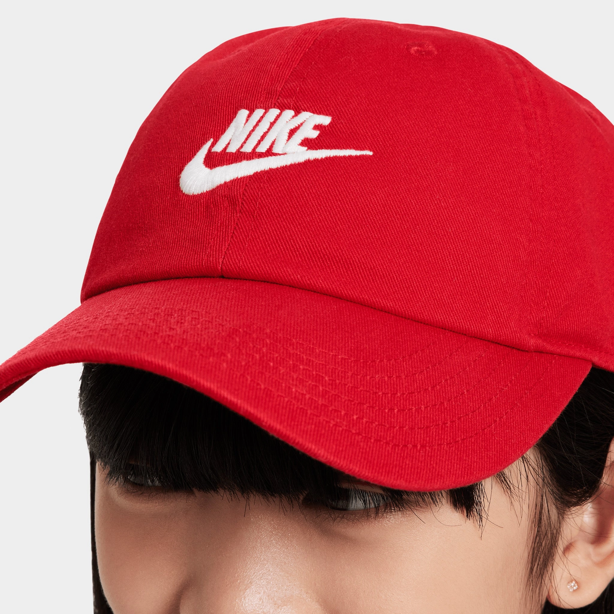 Nike Kids Unstructured Futura Wash Strapback Cap University Red / White