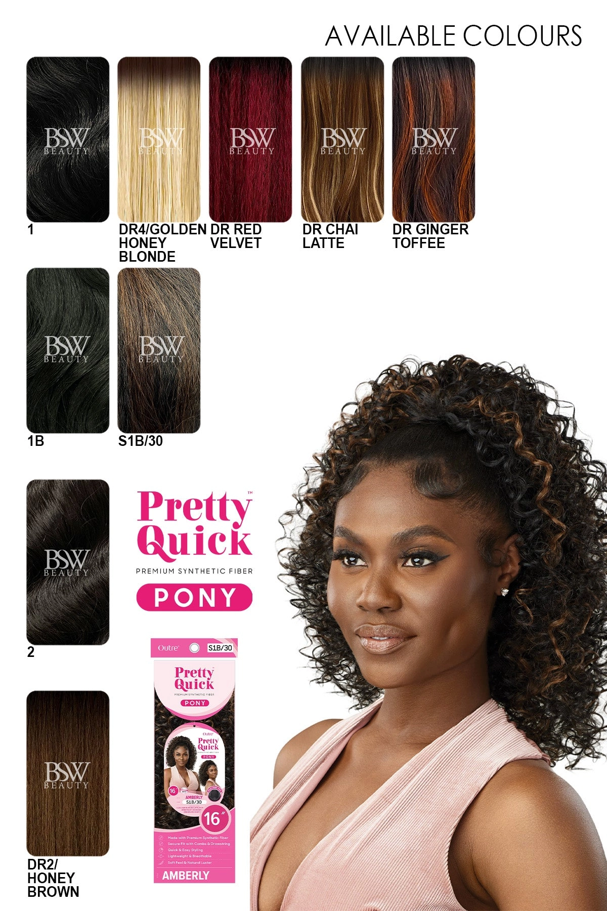 OUTRE PRETTY QUICK PREMIUM SYNTHETIC PONYTAIL - AMBERLY