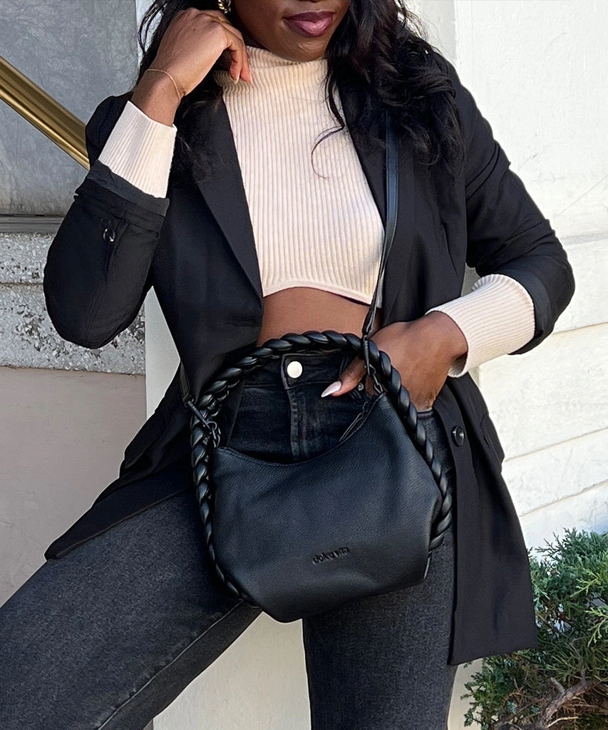 PIPPA CROSSBODY BAG BLACK LEATHER