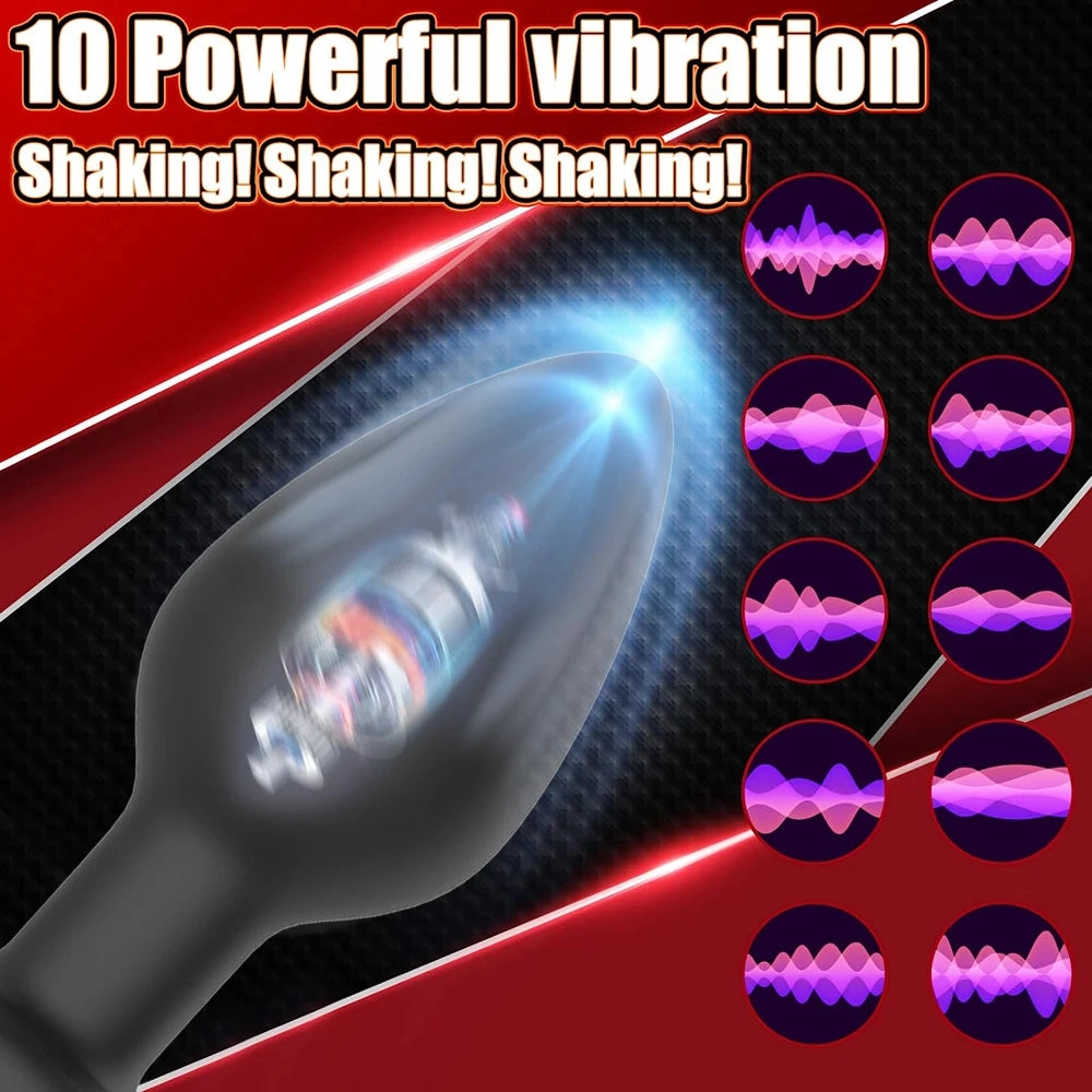 Remote Vibrating Butt Plug 10 Speeds Anal Plug