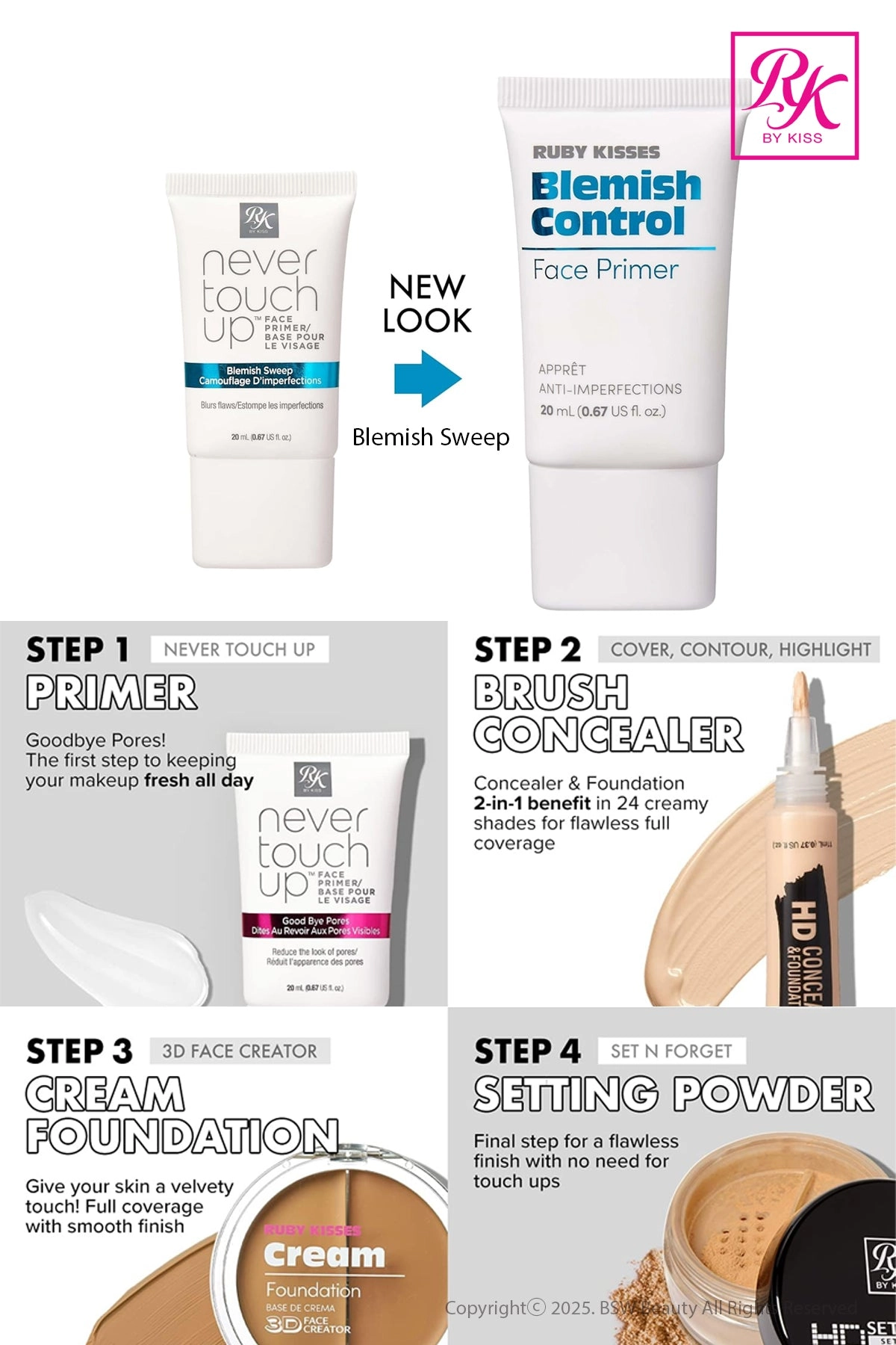 RUBY KISS BY KISS NEVER TOUCH UP FACE PRIMER
