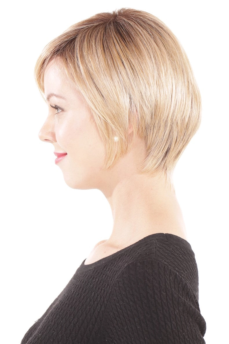 Sale - Belle Tress Toppers - Lace Front Mono Topper 6" (#7009) - Color: Chocolate with Caramel