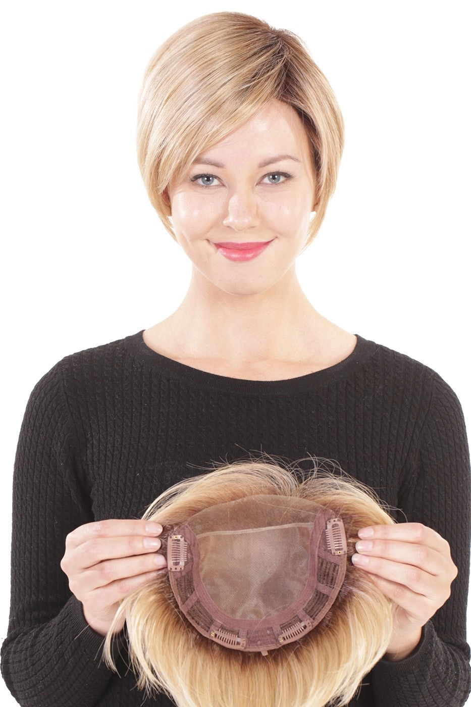 Sale - Belle Tress Toppers - Lace Front Mono Topper 6" (#7009) - Color: English Toffee