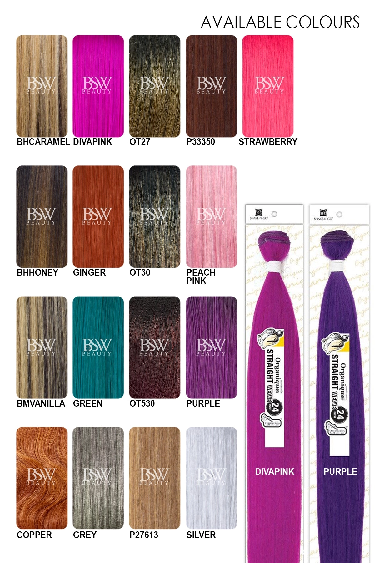 SHAKE N GO ORGANIQUE MASTERMIX WEAVE - STRAIGHT 24"