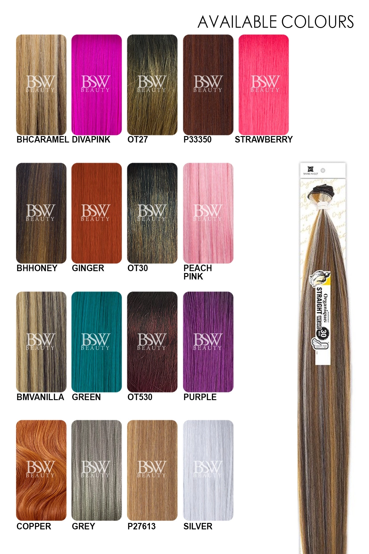 SHAKE N GO ORGANIQUE MASTERMIX WEAVE - STRAIGHT 30"