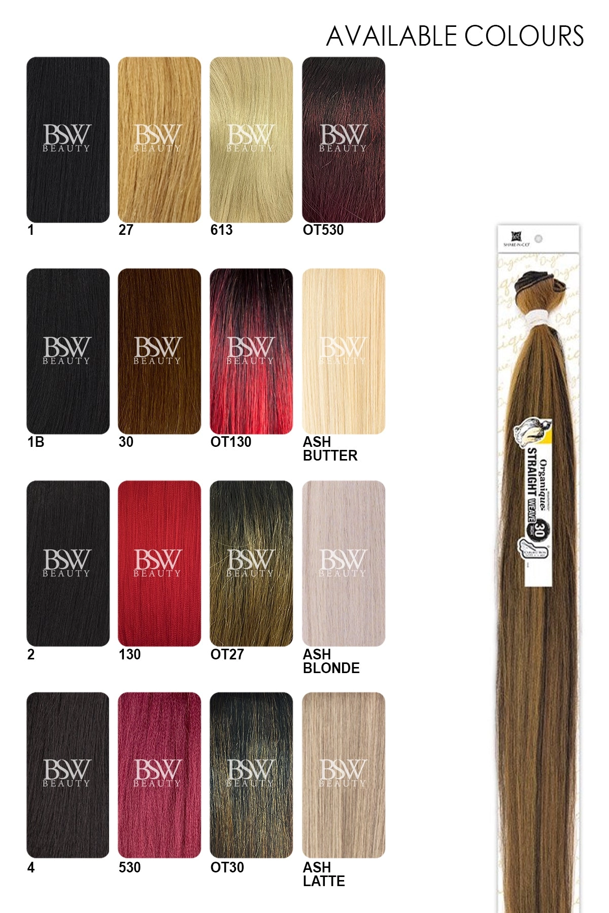 SHAKE N GO ORGANIQUE MASTERMIX WEAVE - STRAIGHT 30"