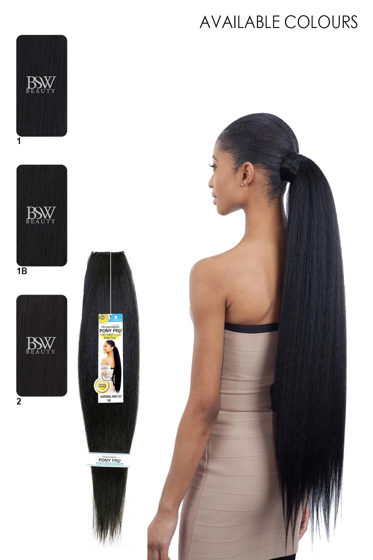 SHAKE N GO ORGANIQUE PONY PRO NATURAL YAKI 32"