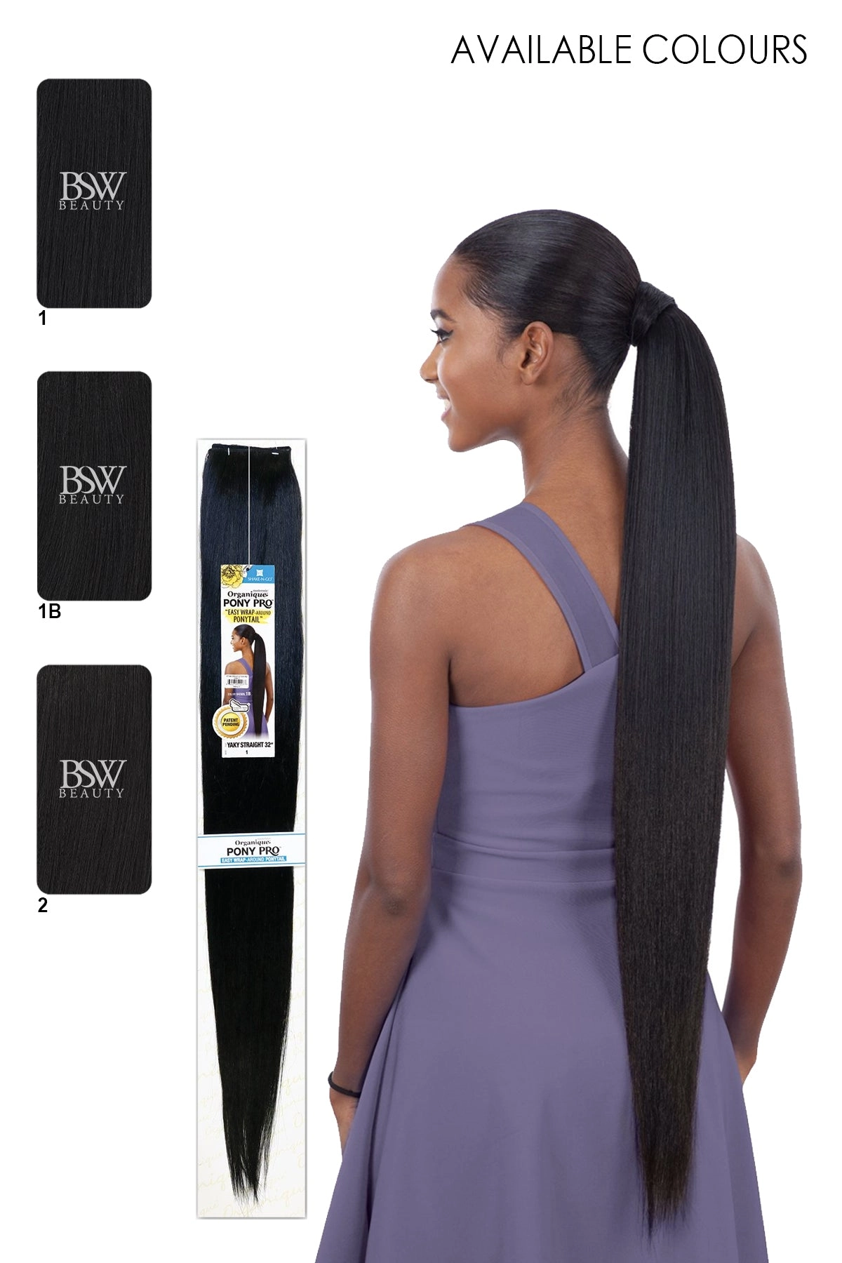 SHAKE N GO ORGANIQUE PONY PRO YAKY STRAIGHT 32"