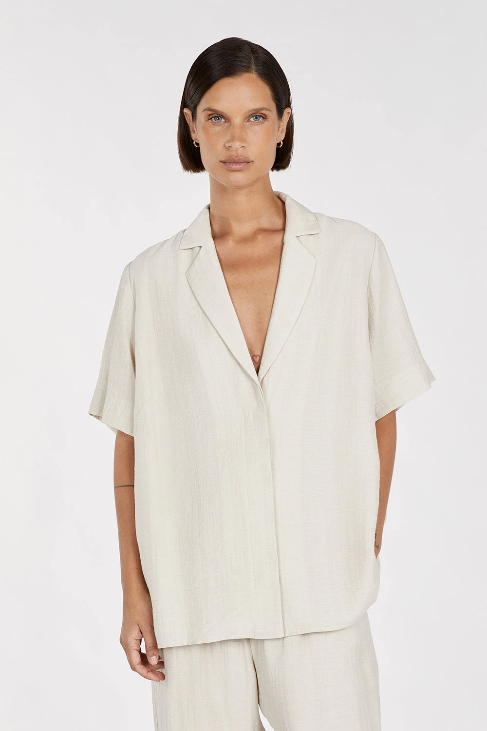 SHANIYA NATURAL LINEN BLEND SHIRT
