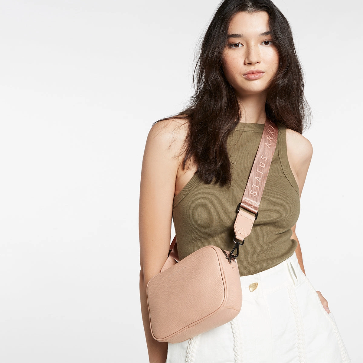 Status Anxiety Without You Bag Strap Dusty Pink