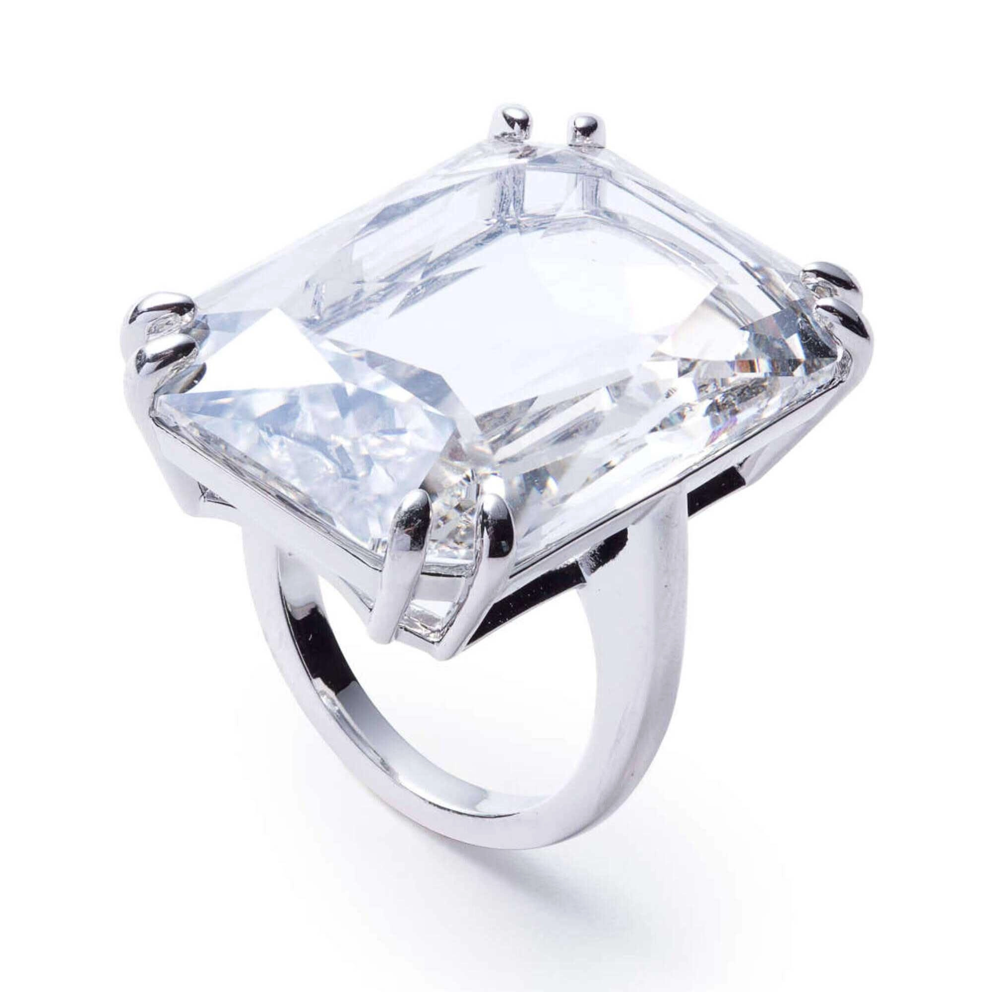 Swarovski Women's Ring - Mesmera Octagonal Clear Oversized Crystal, Size 6 | 5610369