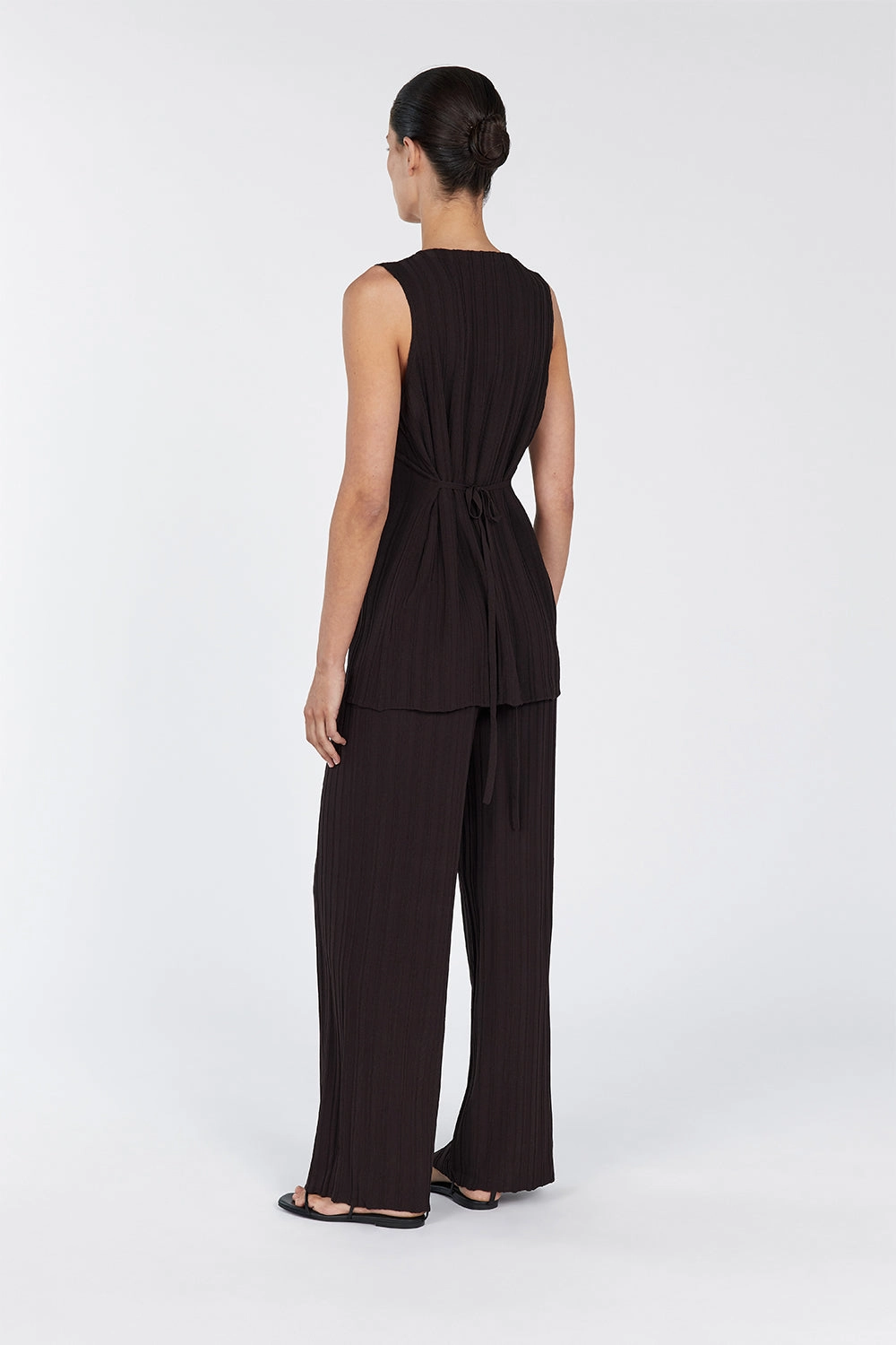 SYLVIA BITTER CHOC KNIT PANT